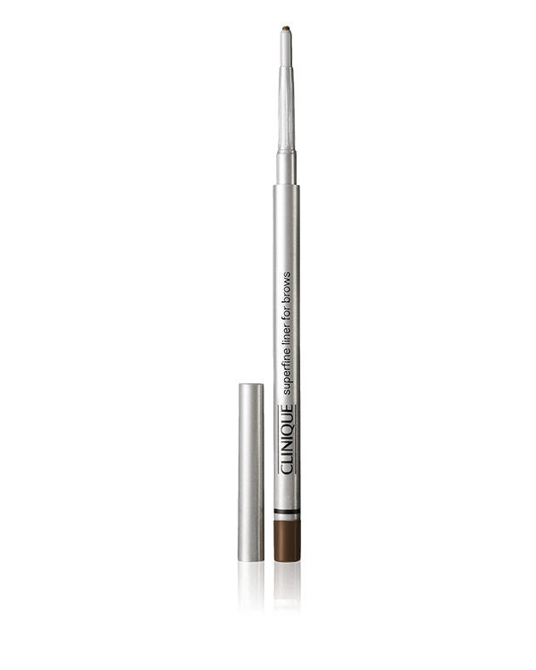 Superfine Liner For Brows, Ultra-fine pencil draws precise, hair-like strokes for perfectly defined, natural-looking brows.